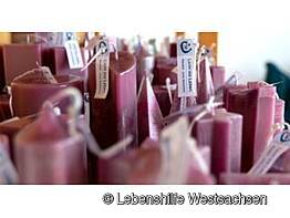 Handgefertigte Kerzen unserer Werkstatt